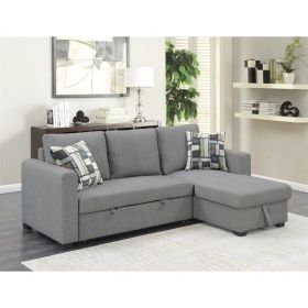 Home Beautiful Combination Three Seater Sofa with Toffee Seat, Expandable Sofa Bed, Gray