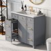 36" Bathroom Vanity Cabinet with Sink Top Combo Set, Grey, Single Sink, Shaker Cabinet with Soft Closing Door and Drawer