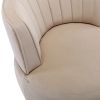 360 Degree Swivel Cuddle Barrel Accent Sofa Chairs, Round Armchairs with Wide Upholstered, Fluffy Velvet Fabric Chair for Living Room, Bedroom, Office