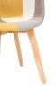 D&N Dining chair, Patchwork Seat , High living room Chair, Modern Lounge Chair, Restaurant, Coffee Room, Kitchen Chair, Set for 2, Warm Yellow