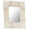 Mirror White 19.7"x19.7" Solid Mango Wood