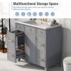 36" Bathroom Vanity Cabinet with Sink Top Combo Set, Grey, Single Sink, Shaker Cabinet with Soft Closing Door and Drawer