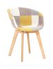 D&N Dining chair, Patchwork Seat , High living room Chair, Modern Lounge Chair, Restaurant, Coffee Room, Kitchen Chair, Set for 2, Warm Yellow