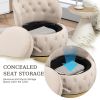 360 Degree Swivel Cuddle Barrel Accent Storage Chairs, Round Armchairs with Wide Upholstered, Fluffy Velvet Fabric Chair for Living Room, Bedroom, Off