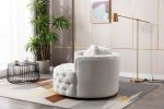 Coolmore Modern Akili swivel accent chair barrel chair for hotel living room / Modern leisure chair Beige