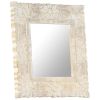 Mirror White 19.7"x19.7" Solid Mango Wood