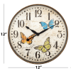 Westclox 12" Round Butterfly Wall Clock